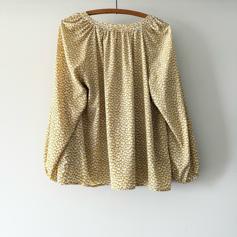 Boden yellow Printed boho peasant Blouse – Size 16 18 R - Picture 4 of 5